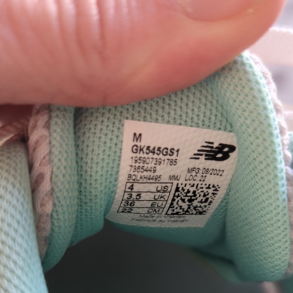 New Balance Teal and Gray Sneakers - Picture 3 of 5